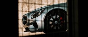 Preview wallpaper mercedes, car, gray, mesh