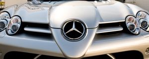 Preview wallpaper mercedes, car, silver, front view