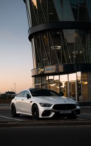 Preview wallpaper mercedes, car, sports car, white