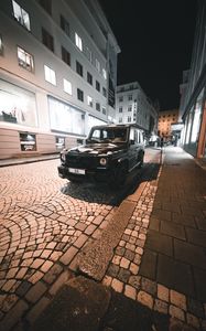 Preview wallpaper mercedes, car, suv, black, street