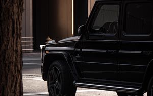 Preview wallpaper mercedes, car, suv, black, side view