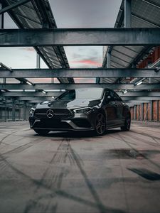 Preview wallpaper mercedes cla, mercedes, car, gray, front view