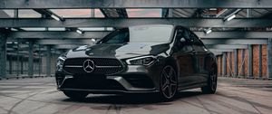 Preview wallpaper mercedes cla, mercedes, car, gray, front view