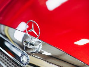 Preview wallpaper mercedes daimler benz 280, mercedes, sign, red