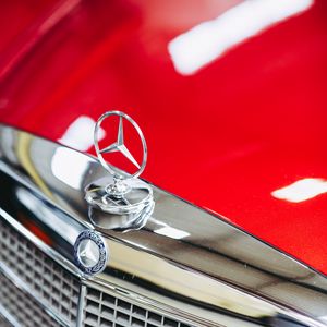 Preview wallpaper mercedes daimler benz 280, mercedes, sign, red