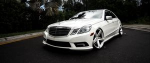 Preview wallpaper mercedes e350, mercedes, car, white, front view