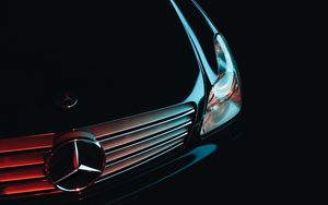 Preview wallpaper mercedes, front bumper, headlight