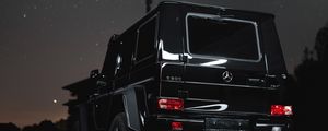 Preview wallpaper mercedes g500, mercedes, jeep, suv, car, night