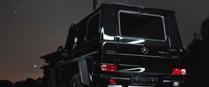 Preview wallpaper mercedes g500, mercedes, jeep, suv, car, night