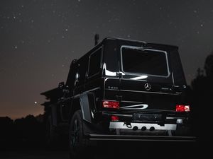 Preview wallpaper mercedes g500, mercedes, jeep, suv, car, night