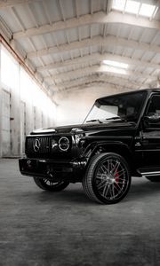 Preview wallpaper mercedes g-class, mercedes, car, suv, black, side view