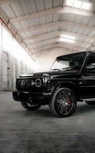 Preview wallpaper mercedes g-class, mercedes, car, suv, black, side view