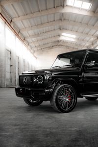 Preview wallpaper mercedes g-class, mercedes, car, suv, black, side view