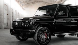 Preview wallpaper mercedes g-class, mercedes, car, suv, black, side view