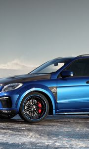 Preview wallpaper mercedes, ml 63 amg, inferno, blue