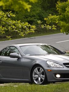 Preview wallpaper mercedes slk 350, side view, rotate