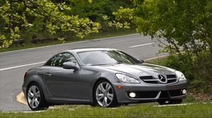 Preview wallpaper mercedes slk 350, side view, rotate