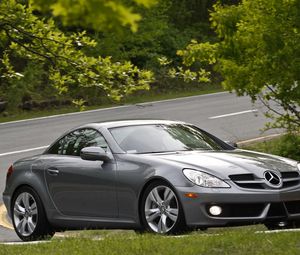 Preview wallpaper mercedes slk 350, side view, rotate