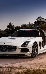 Preview wallpaper mercedes sls, black series, renntech, tuning