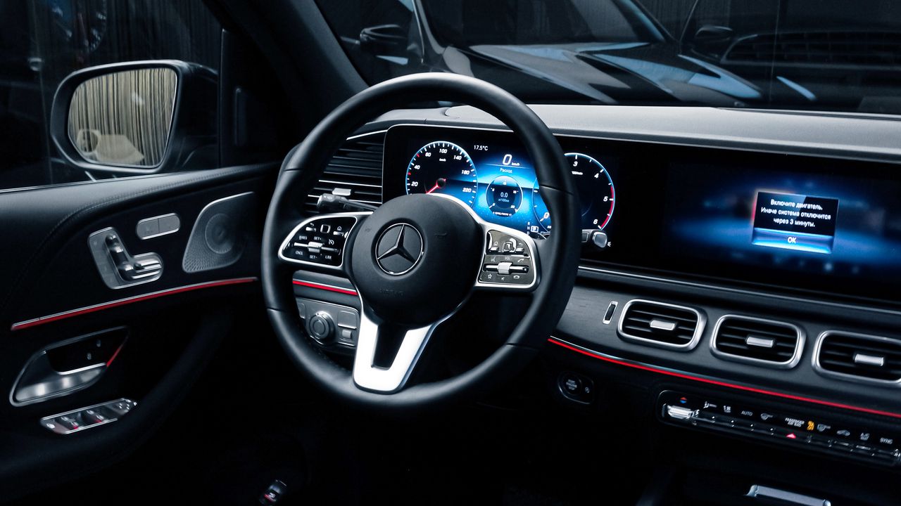 Wallpaper mercedes, steering wheel, interior, seat