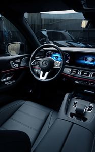 Preview wallpaper mercedes, steering wheel, interior, seat