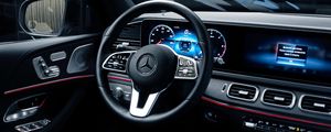 Preview wallpaper mercedes, steering wheel, interior, seat