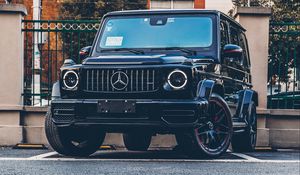 Preview wallpaper mercedes, suv, black, front view