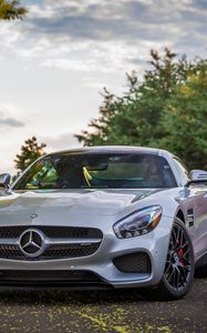 Preview wallpaper mercedes-amg gt s, mercedes-benz, silver, side view