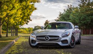 Preview wallpaper mercedes-amg gt s, mercedes-benz, silver, side view