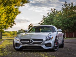 Preview wallpaper mercedes-amg gt s, mercedes-benz, silver, side view