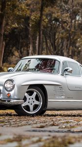 Preview wallpaper mercedes-benz, 300sl, amg, w198, silver, side view