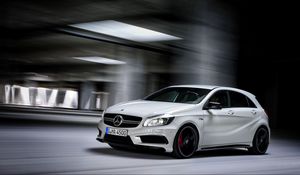 Preview wallpaper mercedes-benz, a45, amg, white, side view