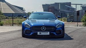 Preview wallpaper mercedes-benz, amg gt, blue, front view