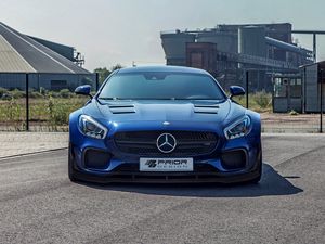 Preview wallpaper mercedes-benz, amg gt, blue, front view