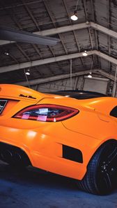 Preview wallpaper mercedes-benz, amg line, rear view, orange