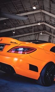 Preview wallpaper mercedes-benz, amg line, rear view, orange