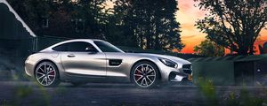 Preview wallpaper mercedes-benz, amg, silver, side view