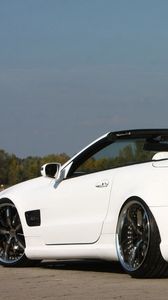 Preview wallpaper mercedes-benz, cabriolet, white, side view