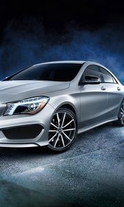 Preview wallpaper mercedes-benz, cla, amg, silver, side view