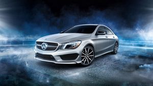 Preview wallpaper mercedes-benz, cla, amg, silver, side view