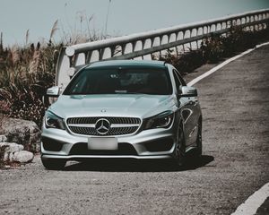 Preview wallpaper mercedes-benz cla-class, mercedes-benz, mercedes, front view, car, headlights