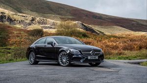 Preview wallpaper mercedes-benz, cls 350, black, side view