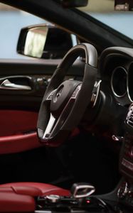 Preview wallpaper mercedes-benz cls 63 amg, mercedes, steering wheel, salon, car