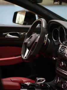 Preview wallpaper mercedes-benz cls 63 amg, mercedes, steering wheel, salon, car