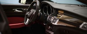 Preview wallpaper mercedes-benz cls 63 amg, mercedes, steering wheel, salon, car