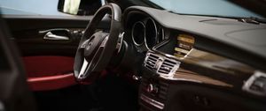 Preview wallpaper mercedes-benz cls 63 amg, mercedes, steering wheel, salon, car