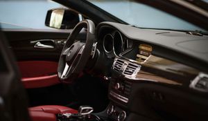 Preview wallpaper mercedes-benz cls 63 amg, mercedes, steering wheel, salon, car