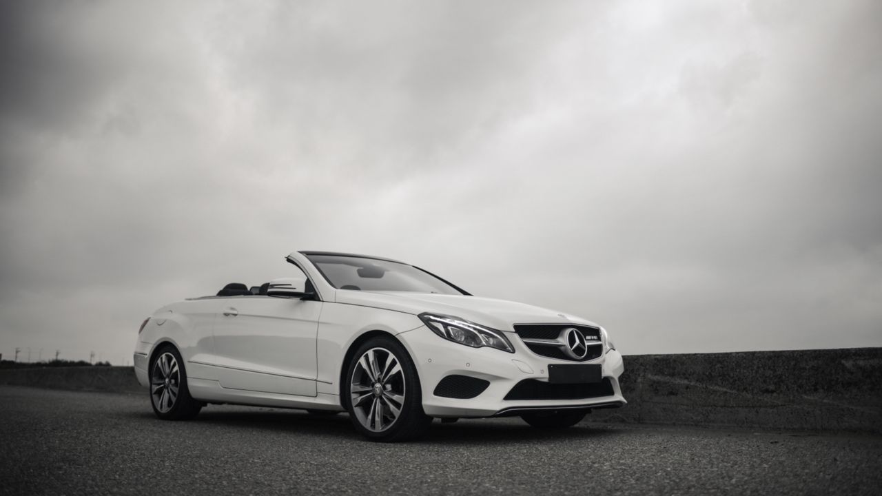 Wallpaper mercedes-benz e200, mercedes e-class, mercedes, white, convertible, car