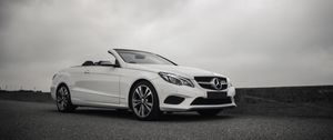 Preview wallpaper mercedes-benz e200, mercedes e-class, mercedes, white, convertible, car