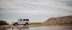 Preview wallpaper mercedes-benz g500, mercedes, car, suv, side view, off-road